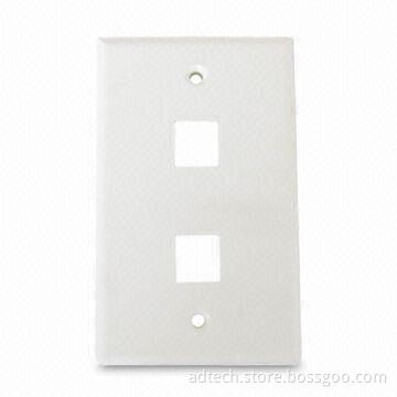 Wallplates, USA Type, with 2 Ports, Made of ABS